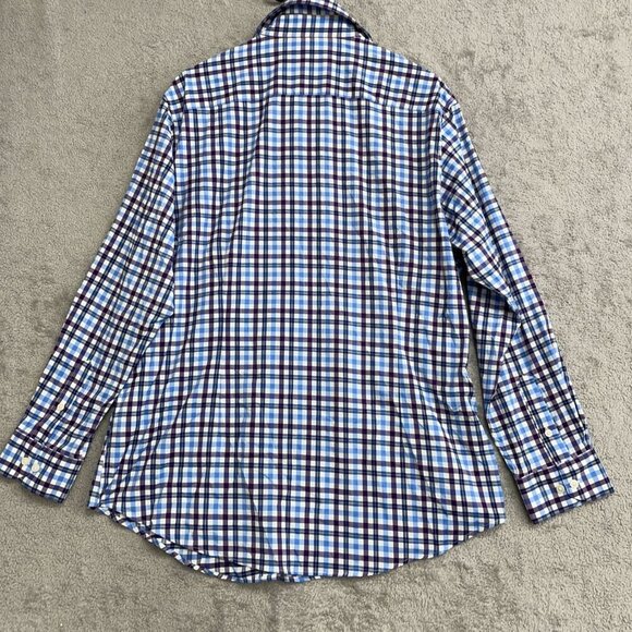NWOT Kirkland Signature Men's XL 17-17.5 Plaid Button-Up Long Sleeve Shirt - Picture 3 of 8